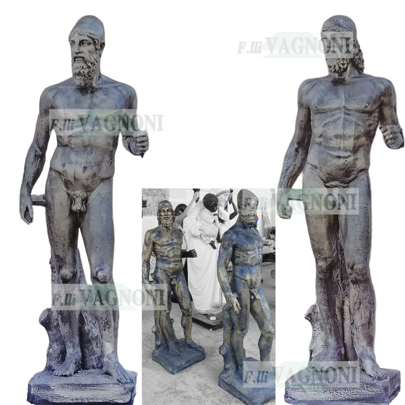 STATUE BRONZI DI RIACE IN CEMENTO E MARMO CM. 140